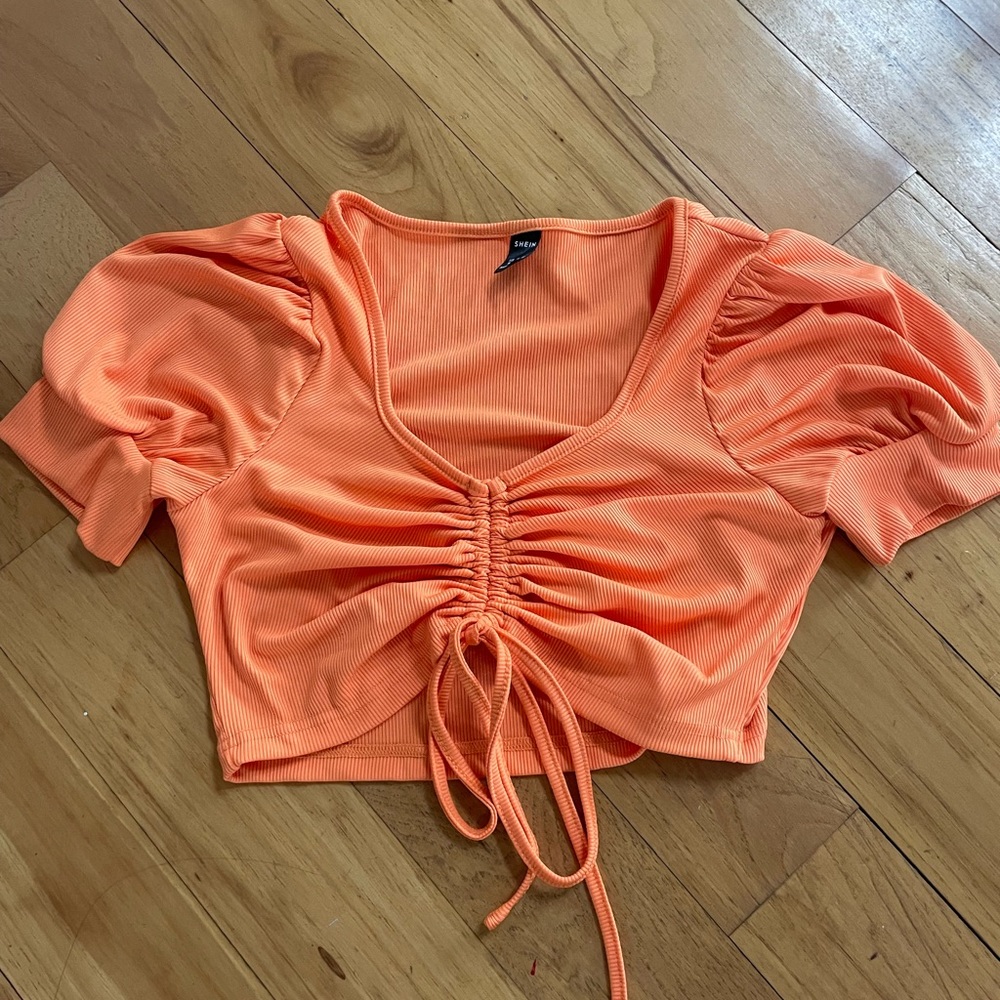 Orange crop top